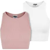 Urban Classics Topp rosa / vit