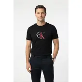 Calvin Klein Jeans T-shirt eldröd / svart / vit