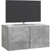vidaXL Väggmonterad TV-bänk Väggmonterad Betonggrå 59,5 x 31 x 30 cm
