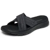 SKECHERS Pantolette 'Go Walk Flex' grå / svart
