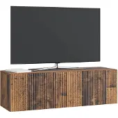 vidaXL Väggmonterad TV-bänk Väggmonterad Gammalt trä 98 x 31 x 30 cm