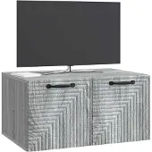 vidaXL Väggmonterad TV-bänk Grå sonoma-ek 59,5 x 41 x 30 cm