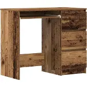 vidaXL Skrivbord gammalt trä 90x45x76 cm konstruerat trä
