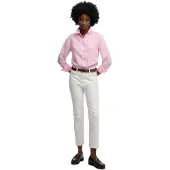 Superdry för kvinnor. W4010587A Premium Slim skjorta rosa (XS), Casual, Lino, Lång ärm