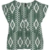 Vero Moda Blus 'VMMYMILO' grön / vit