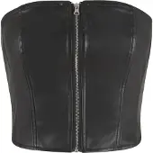Urban Classics Synthetic Leather Bandeau Ärmlös Topp