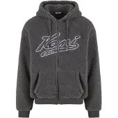 Karl kani Sweatjacka 'Varsity' antracit / ljusgrå