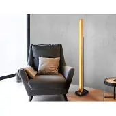 Eglo Lighting LED golvlampa Kerala, dimbar, Ljust trä, Vardagsrum / matsal, Trä, Modern, LED-golvlampa
