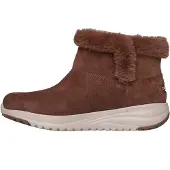 SKECHERS On-the-GO Stellar - Mysig Steg Läder Dam Choklad Vinter Ankelskor