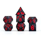 Fanroll Silikon Dragon Storm Black Dragon Scales Sharp Edge Tärningsset 7