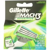 Gillette Mach3 Sensitive Razor Blades X4
