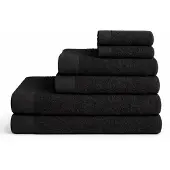 ByBorg Bomullshanddukar - 100% bomull - 6-pack - Vallmo - Svart
