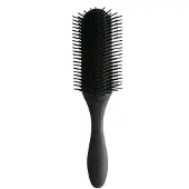Denman Curly Hair Brush D4 (Helt svart) 9-radig stylingborste för att styla, släta längre hår och definiera lockar