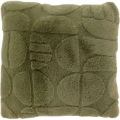 Borg Living Prydnadskudde - 45x45 cm - fuskpäls - vintergrön