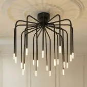 LUCANDE Taklampa Ariadne , dimbar, Svart, Vardagsrum / matsal, Metall, Modern, Taklampa