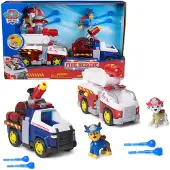 Spin Master „Paw Patrol“: byggfordon/kran gul 2-temins transportfordon-set