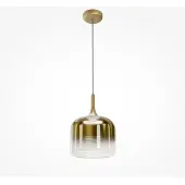 Maytoni Glas pendellampa Spirito, Mässing / guld, Vardagsrum / matsal, Glas, Pendellampa
