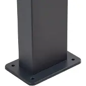LINDBY Pollare uthomus Kaliro , Svart, Aluminium / grå / zink, Modern, Utomhuslampa