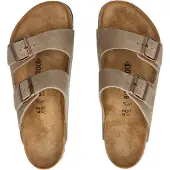 Birkenstock för män. 352201 Sandaler i vanligt läder Arizona Leoi (Normal passform) brun (44), Hud, Karta, Ingen, Casual