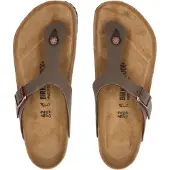 Birkenstock för kvinnor. 43751 Gizeh Birko-Flor Nubuck (Normal passform) taupe (43), Karta, Ingen, Casual