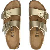 Birkenstock för kvinnor. 1016111 Sandaler Arizona Birko-Flor (Smal passform) guld (41), Dorado, Karta, Ingen, Casual