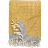 Klippan Ullpläd - 130x200 cm - 100% ekologisk lammull - Harald Yellow