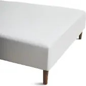 Juna boxlakan 90x210 cm - 100% ekologisk bomull - Vit Percale boxlakan