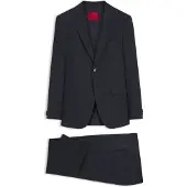 HUGO Two-piece extra-slim-fit suit in patterned fabric