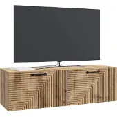 vidaXL Väggmonterad TV-bänk Artisan-ek 98 x 31 x 30 cm Konstruerat trä