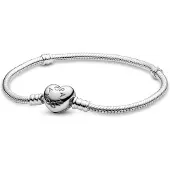 Pandora Moments Heart Clasp Snake Chain armband 5594594C00-18
