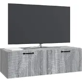 vidaXL Väggmonterad TV-bänk Väggmonterad Grå sonoma-ek 98 x 41 x 30 cm