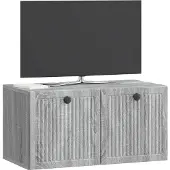 vidaXL Väggmonterad TV-bänk Grå sonoma-ek 59,5 x 31 x 30 cm