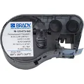 Brady M-125-075-342 värmekrympslang | svart text - vit tejp | 19.05mm x 6mm (original)