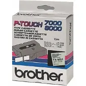Brother TX-M51 | mattsvart text - transparent märkband | 24mm x 15m (original)