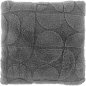 Borg Living Prydnadskudde - 45x45 cm - Fuskpäls - Mörkgrå