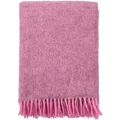 Klippan Yllefabrik Ullpläd - 130x200 cm - Gotlandsull/lammull - Gotland Pink
