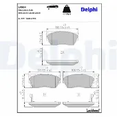 Delphi Bromsbeläggssats LP804, fram