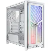 Corsair Geh Midi FRAME 4000X RS Mid-Towe Midi-Tower Datorchassi Vit 4 Förinstallerade Fläktar, Dammfilter, Sidofönster