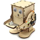 Fashnics Gör-det-själv myntätande robotmodell Undervisnings-Steam-projektkit Barns vetenskapliga experiment Utbildningsleksak Trämonteringskit