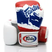Super Merchant Fairtex äkta läder boxningshandskar BGV1 Thai Pride 14oz