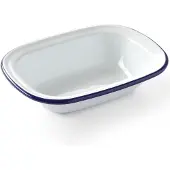 Hendi Rektangulärt vitt emaljerat fat 175x130 mm 621202