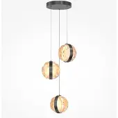 Maytoni Glas pendellampa Misterio, dimbar, Svart, Vardagsrum / matsal, Metall, Pendellampa