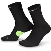 Nike Löparstrumpor Midweight Crew 1-pack - Svart/Neon/Vit, storlek M: 38-42