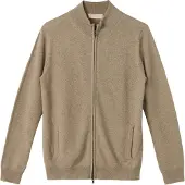 GOBI Cashmere Kofta 'Women's Essential Cashmere Full-Zip Cardigan' mörkbeige