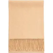 GOBI Cashmere Halsduk 'Unisex Cashmere Fringed Scarf' ljusbeige