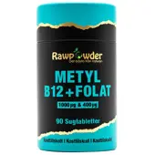 Rawpowder Metyl B12 1000µg + Folat 400µg 90 kapslar