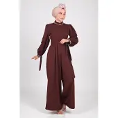 Turkishsouq Pärl Detailed Jumpsuit-klänning Brun
