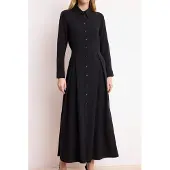 Turkishsouq Damklänning med platt maxi-krage, avslappnad/vardaglig hijab-linje