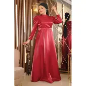 Turkishsouq Axel Veckad Plus size Aftonklänning Burgundy