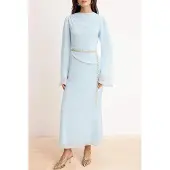 Turkishsouq Damklänning med platt maxi- och nattklänning i hijab-modell, chic/a-linjeformat